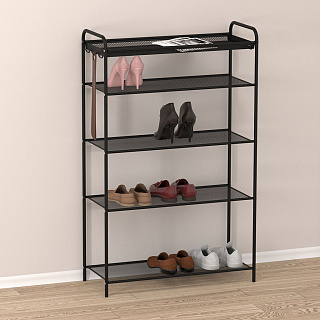 Подставка для обуви 5-и полочная "Верона 25" (VERONA 25 shoe rack) (Черный) ПДОВ25 Ч