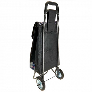 Тележка багажная ручная 50 кг DT-120 с металлическими колесами, черная