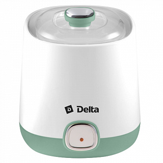 Йогуртница электрическая 20 Вт, 1 л DELTA DL-8400 белая с серо-зеленым