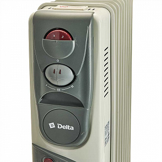 Обогреватель масляный D07F-9 "DELTA", 2000 Вт, 9 секций, с вентилятором