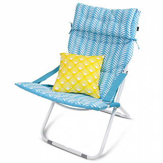Кресло-шезлонг со съемным матрасом и декоративной подушкой (HHK6/T бирюзовый)