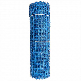 Сетка садовая пластиковая квадратная 33×33 мм, 1×20 м Строительная ПРОФИ синяя