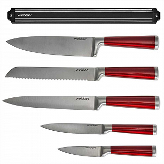Набор кухонных ножей c магнитным держателем 6 предметов ВЕ-2265