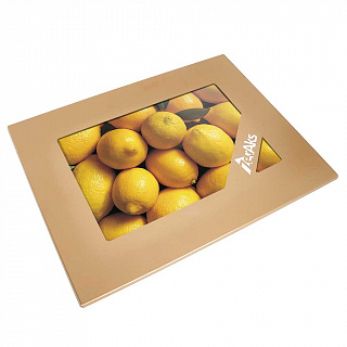 Доска разделочная 30×40 см стеклянная ДВ7-014 "Ящик с лимонами"