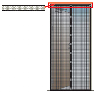 Сетка антимоскитная универсальная 100×220 см с магнитными замками УТ-4010 белая